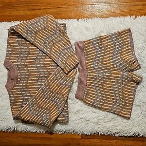 Free People Knit sweater and short set
